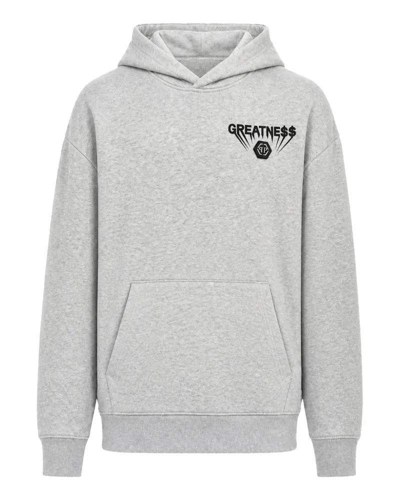 Philipp Plein fleece hoodie Greatness - Grau Grau