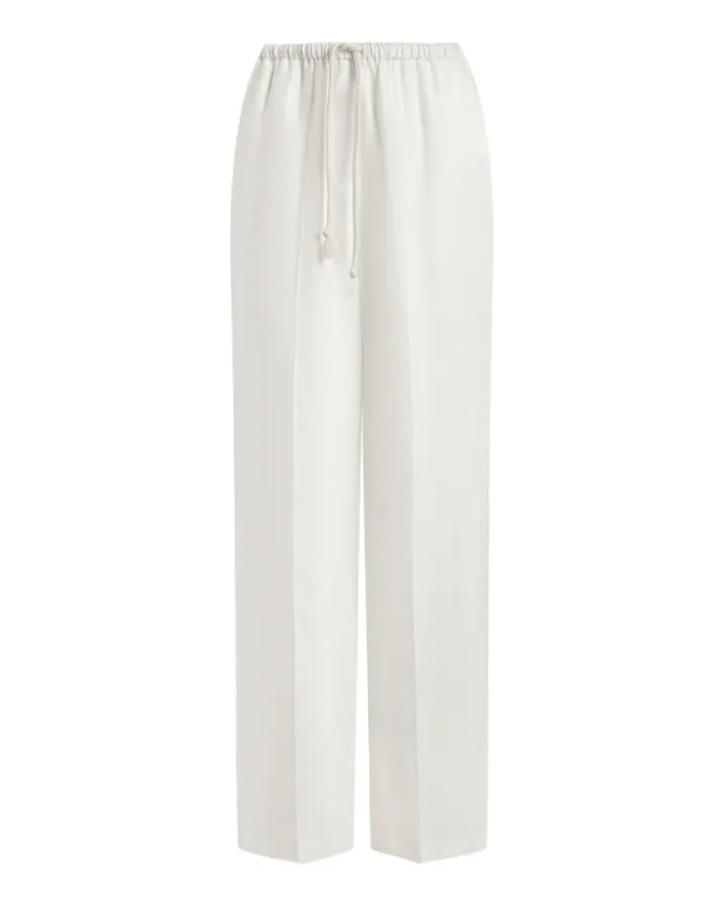 12 STOREEZ Aurelia Hose mit Kordelzug - Weiß Weiß