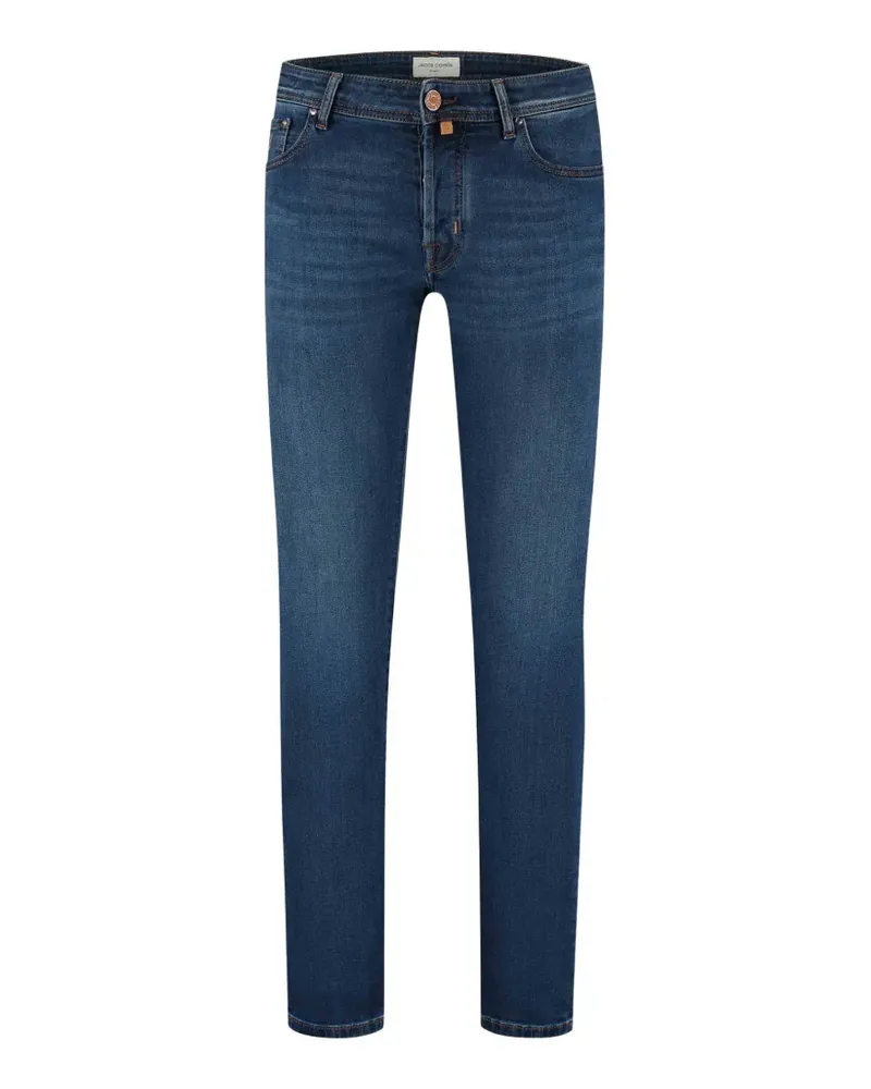 Jacob Cohën faded-effect whiskered jeans - Blau Blau