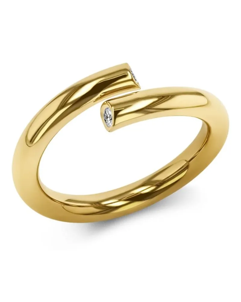 Pragnell 18kt Eclipse Crossover Gelbgoldring mit Diamanten Gold