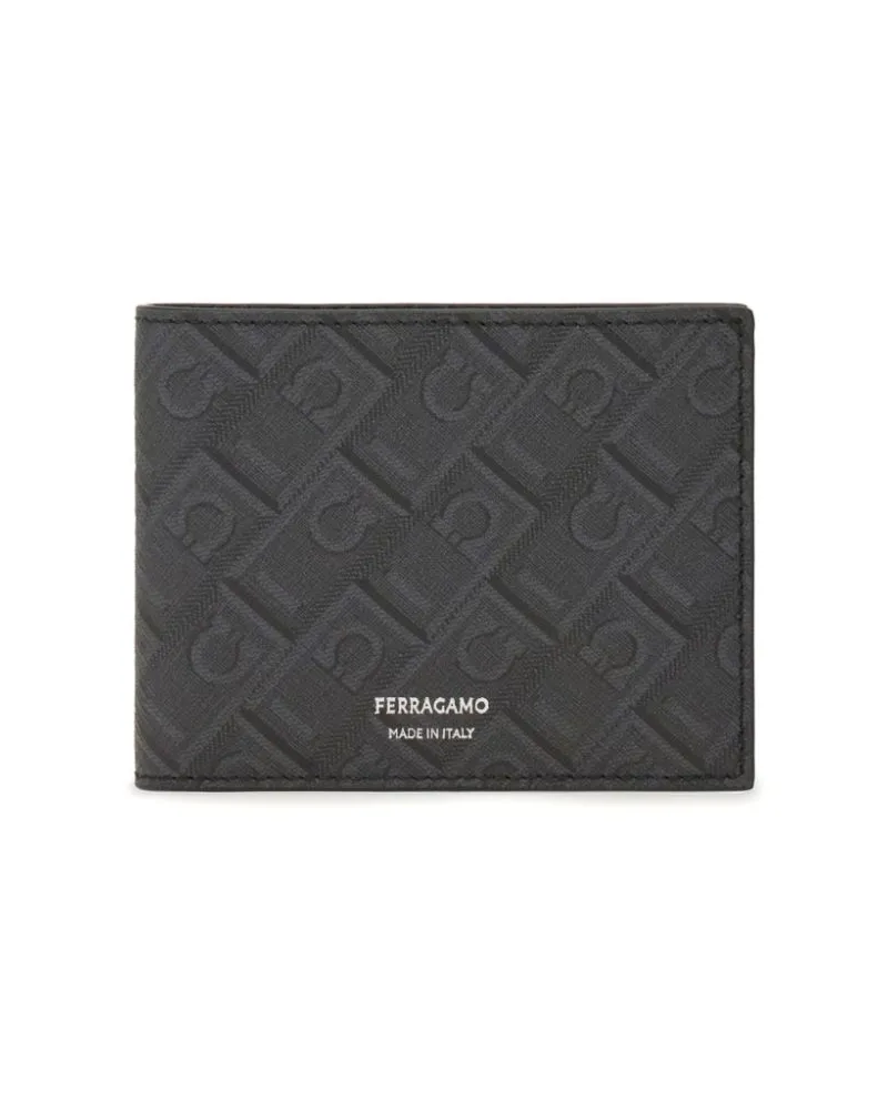 Ferragamo Portemonnaie mit Monogramm Schwarz