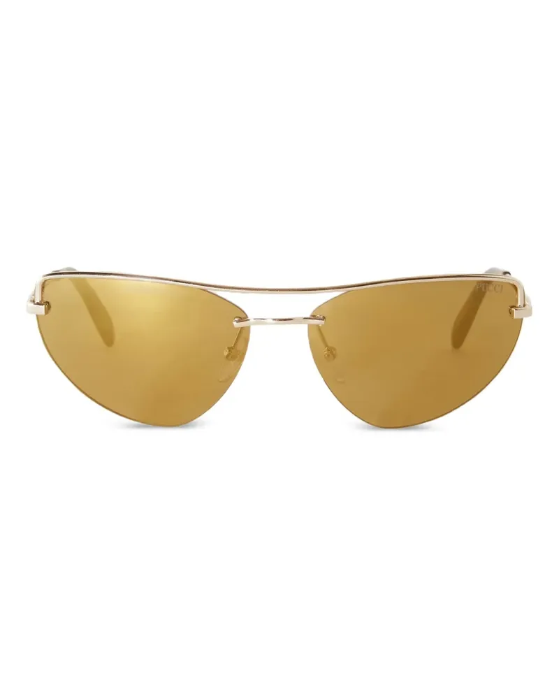 Emilio Pucci Klassische Cat-Eye-Sonnenbrille - Gold Gold