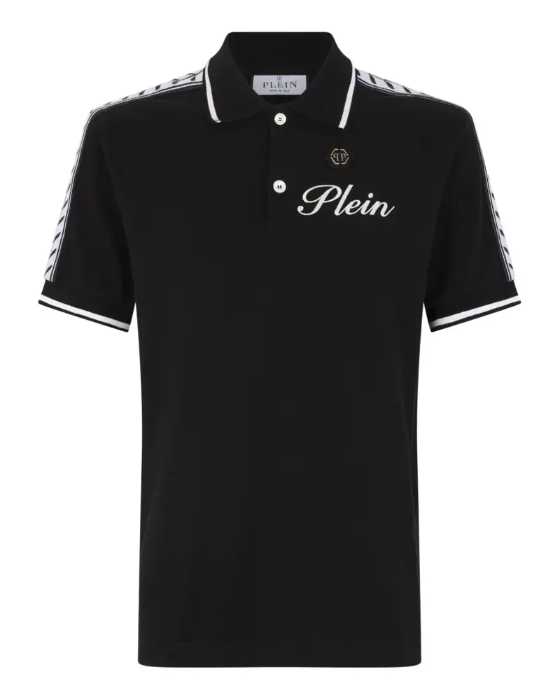 Philipp Plein logo-tape polo shirt - Schwarz Schwarz