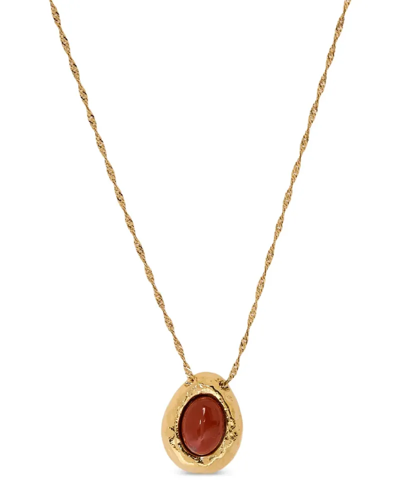 Anni Lu stone-pendant necklace - Gold Gold