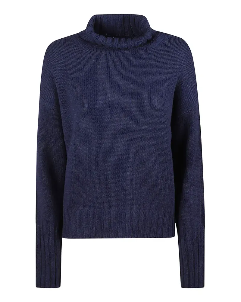 ARAGONA Kaschmirpullover mit Rollkragen - Blau Blau