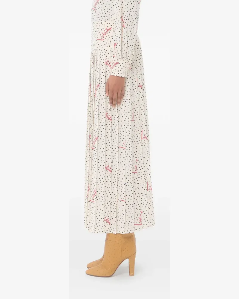 Valentino Garavani Plusdepois bubble print crepe de chine skirt - Nude Nude