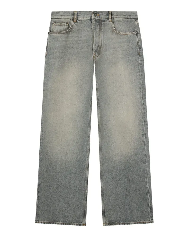 OFF-WHITE Slim-Fit-Jeans mit Pfeil-Print - Blau Blau