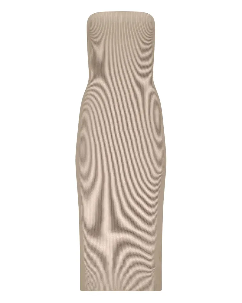 Max Mara Schulterfreies Midikleid - Nude Nude