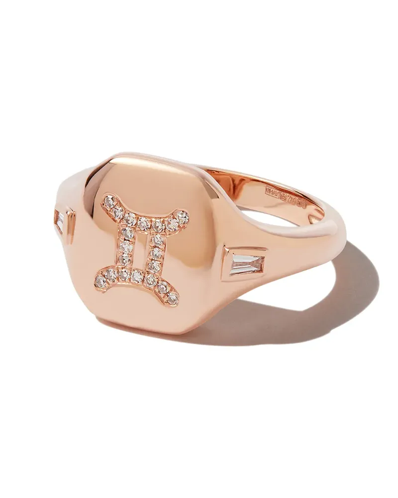 SHAY 18kt Rotgoldring mit Diamanten - Rosa Rosa