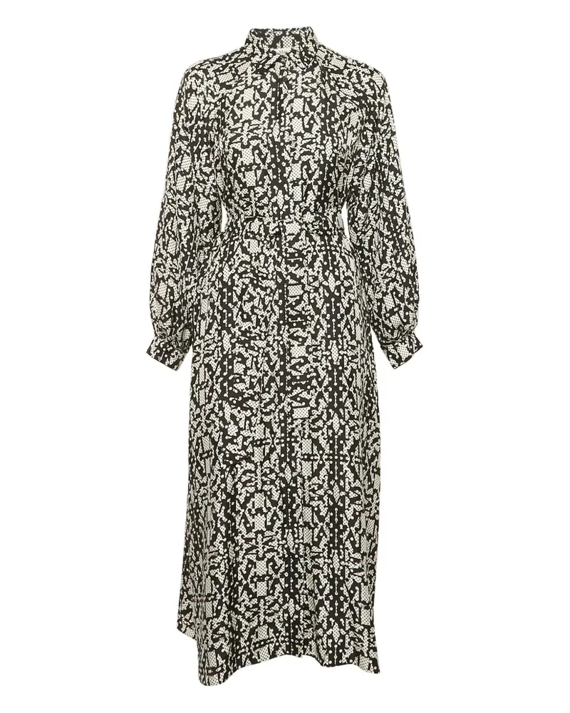 Max Mara Seidenkleid mit Print - Nude Nude