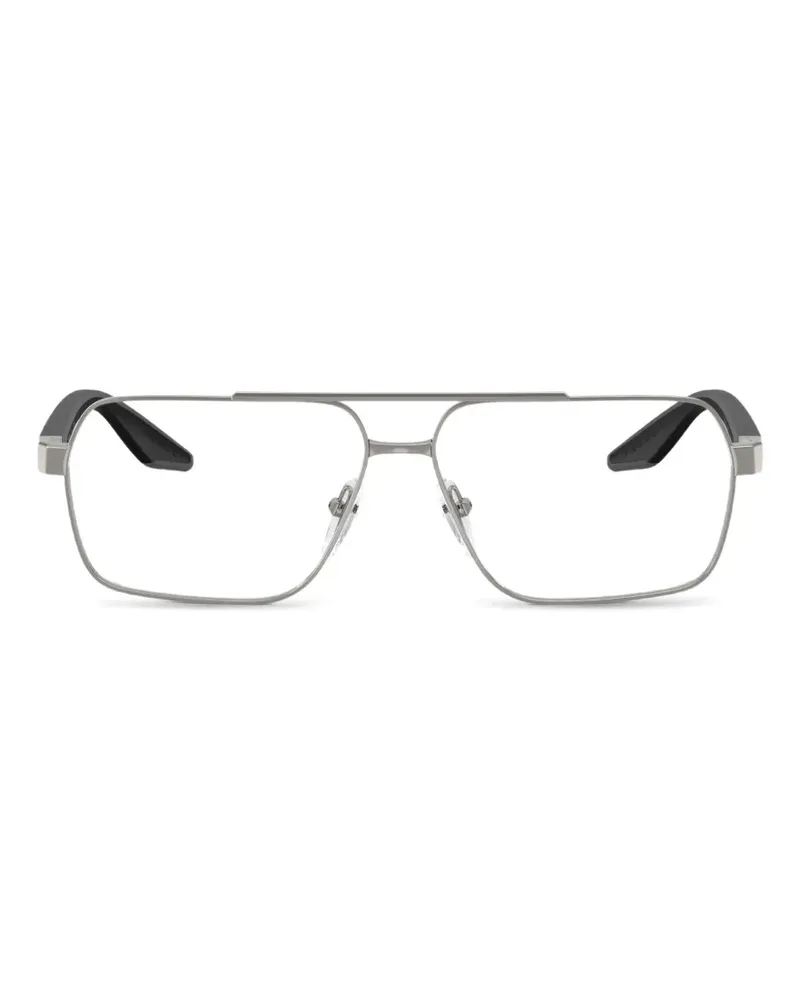 Prada PS 51TV Brille mit eckigem Gestell - Silber Silber