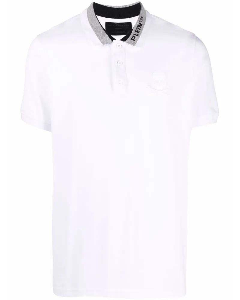 Philipp Plein Poloshirt mit Logo-Stickerei - Weiß Weiß