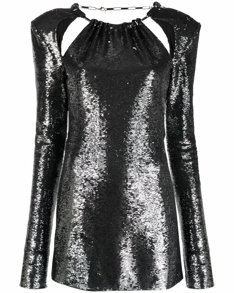 ATTICO Kleid mit Pailletten - Grau Grau