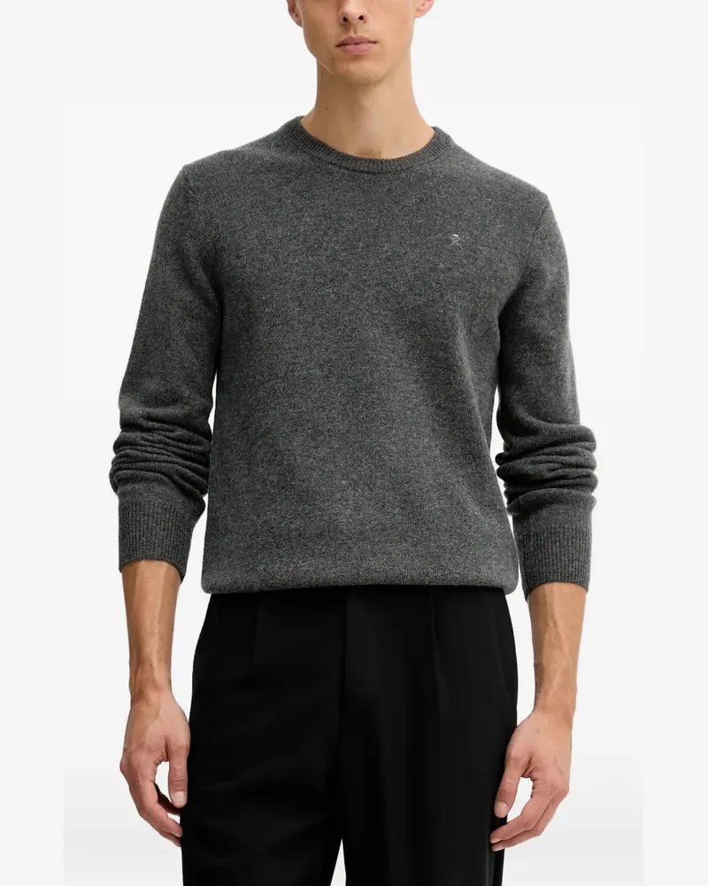 Hackett embroidered crew-neck sweater - Grau Grau