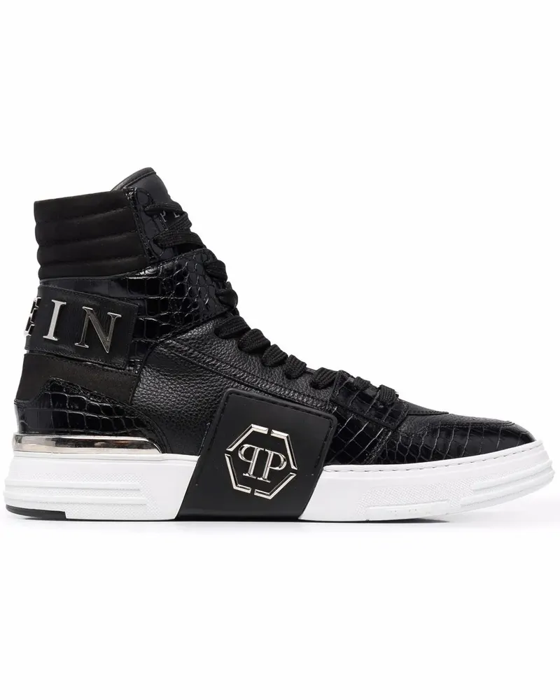 Philipp Plein Phantom High-Top-Sneakers - Schwarz Schwarz