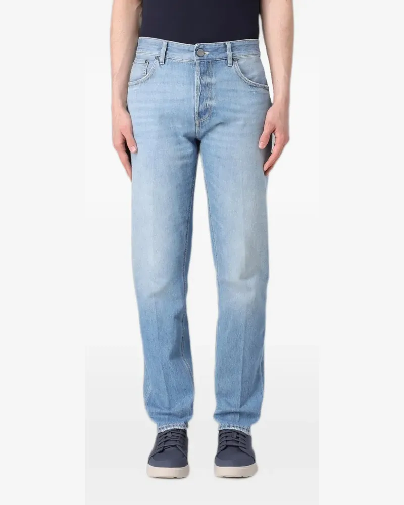 PT TORINO Ausgeblichene Straight-Leg-Jeans - Blau Blau