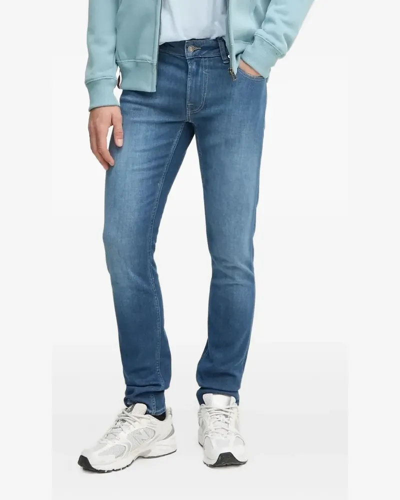 Guess Slim-Fit-Jeans mit Logo-Patch - Blau Blau