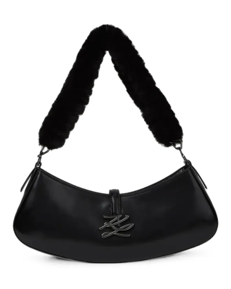 Karl Lagerfeld Kleine K/Autograph Schultertasche - Schwarz Schwarz