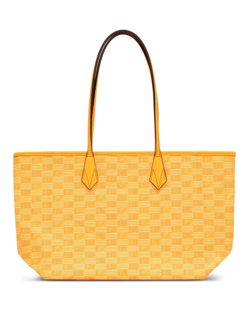 Moreau Paris small saint tropez zip-top geometric-pattern tote bag - Gelb Gelb