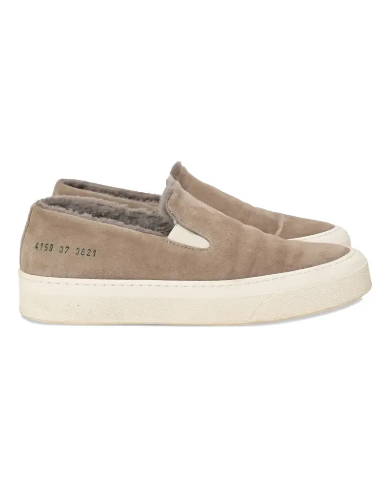 Common Projects Shearling slip-on sneakers - Nude Nude