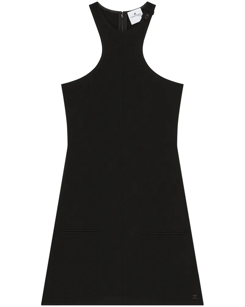 Courrèges Scuba Minikleid - Schwarz Schwarz