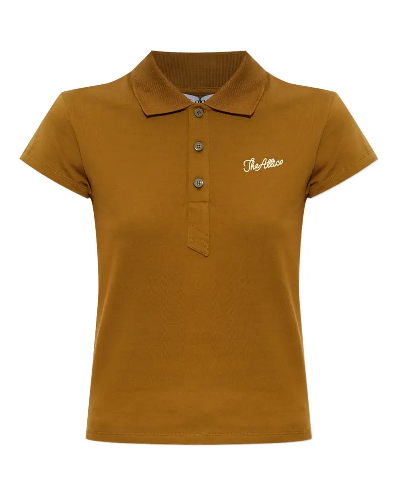 ATTICO Besticktes Poloshirt - Braun Braun