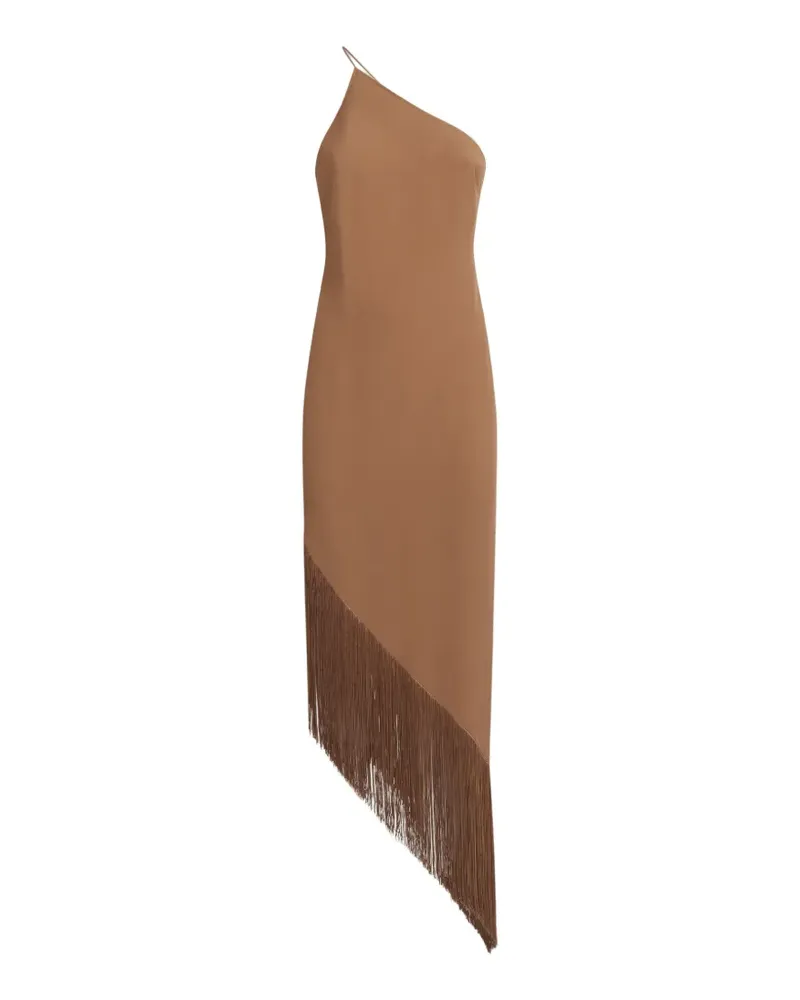 Taller Marmo Antelope fringed asymmetric dress - Braun Braun