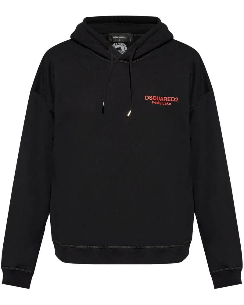 Dsquared2 Hoodie mit Logo-Print - Schwarz Schwarz