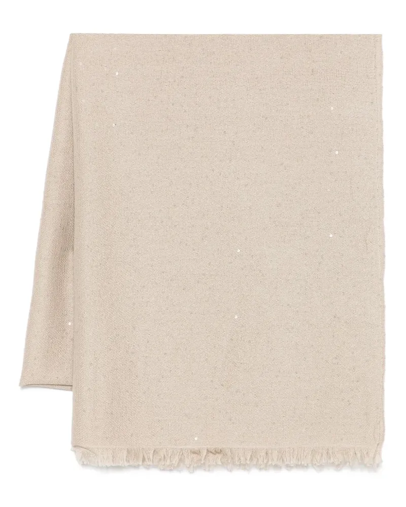 Brunello Cucinelli Schal mit Pailletten - Nude Nude