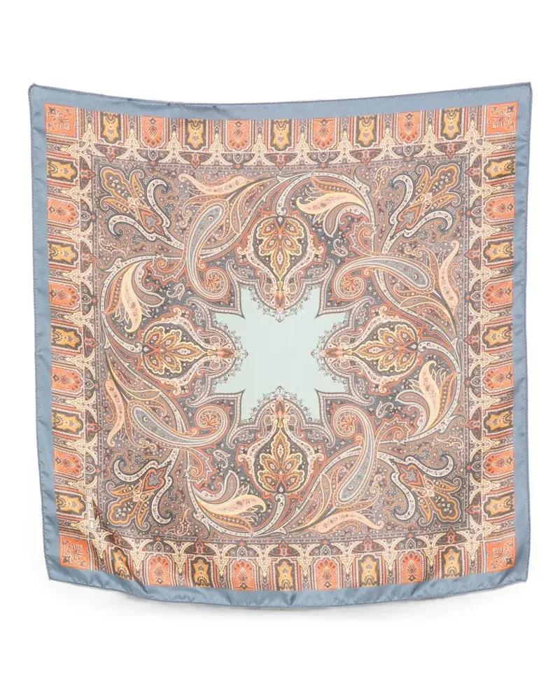 Etro Einstecktuch mit Paisleymuster - Blau Blau