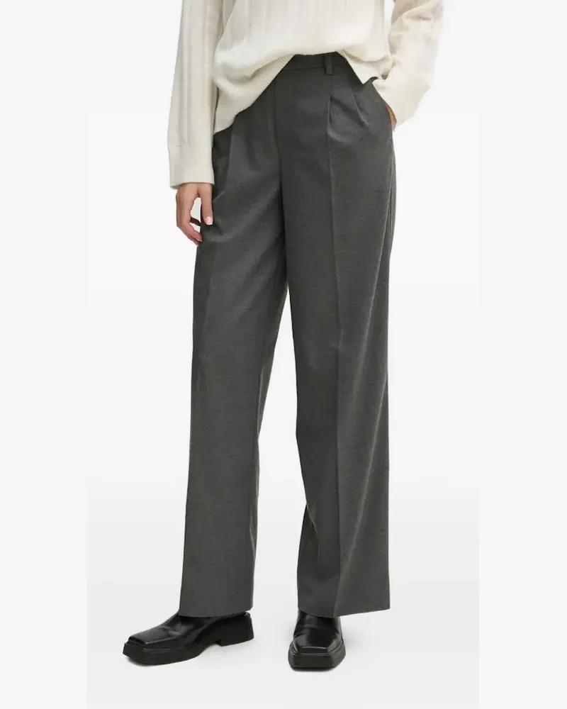 Oui  Plissierte Hose - Grau Grau