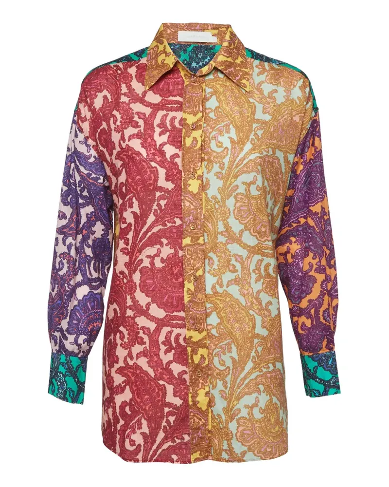 Zimmermann Tiggy Seidenhemd mit Paisley-Print - Orange Orange