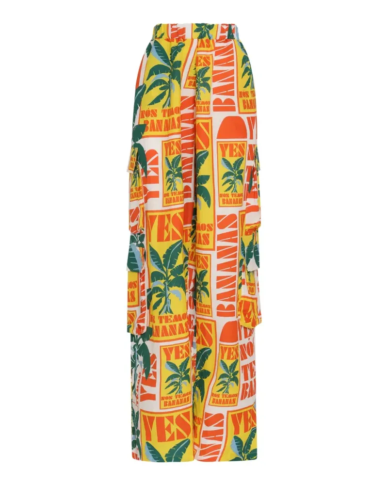 Amir Slama print pocket trousers - Gelb Gelb