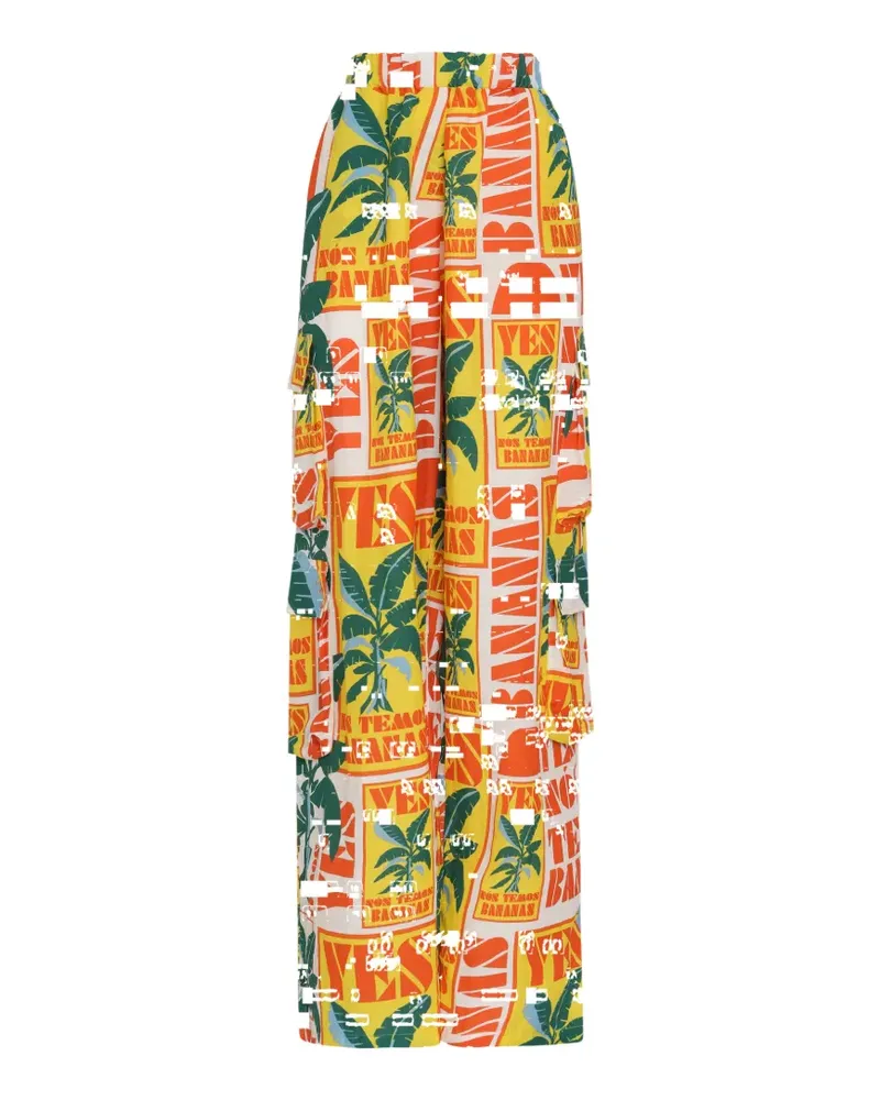 Amir Slama print pocket trousers - Gelb Gelb