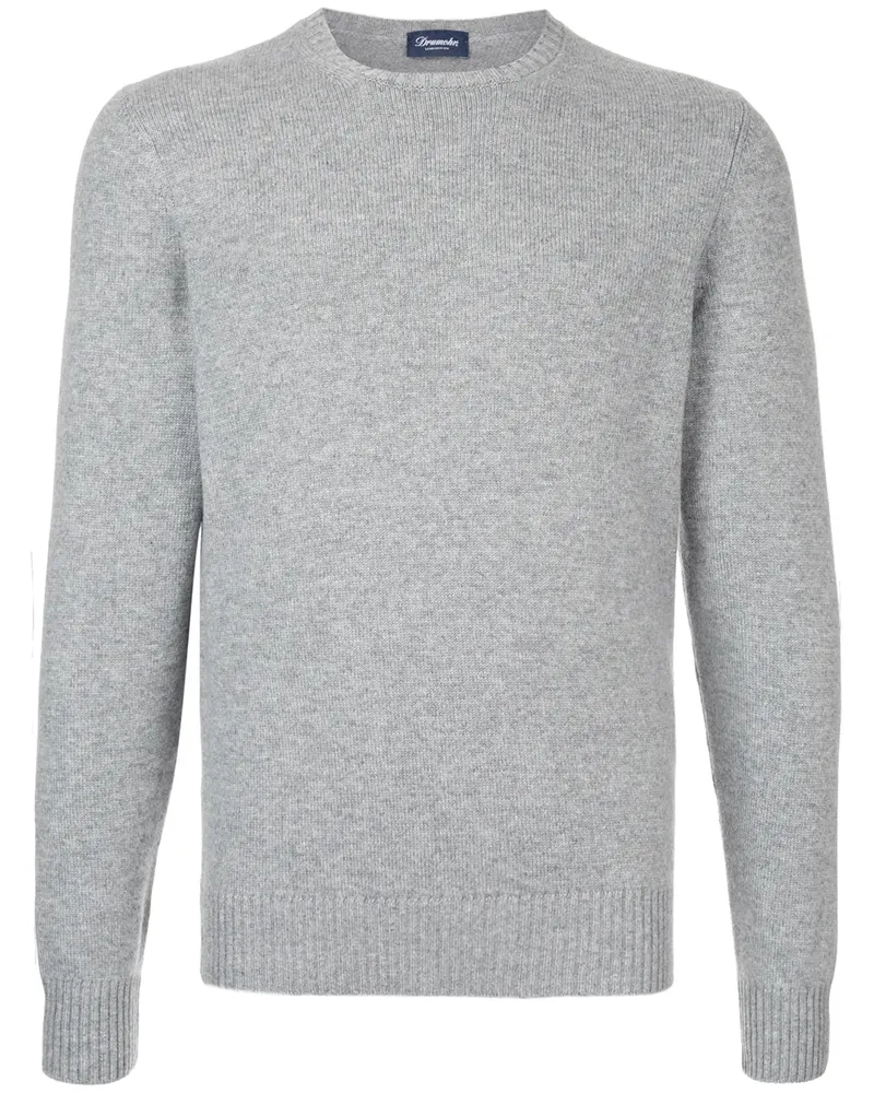 Drumohr  Kaschmirpullover mit rundem Ausschnitt - Grau Grau