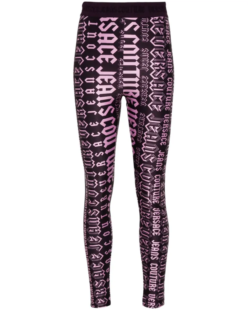Versace Jeans Leggings mit Logo-Print - Rosa Rosa