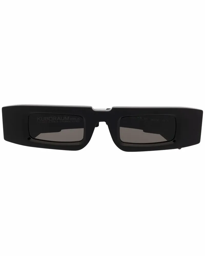 KUBORAUM Eckige Sonnenbrille - Schwarz Schwarz