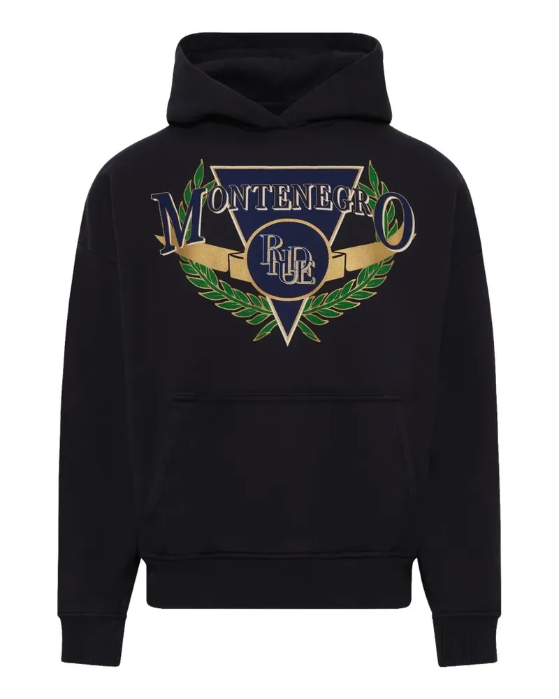 RHUDE Montenegro graphic-print hoodie - Blau Blau