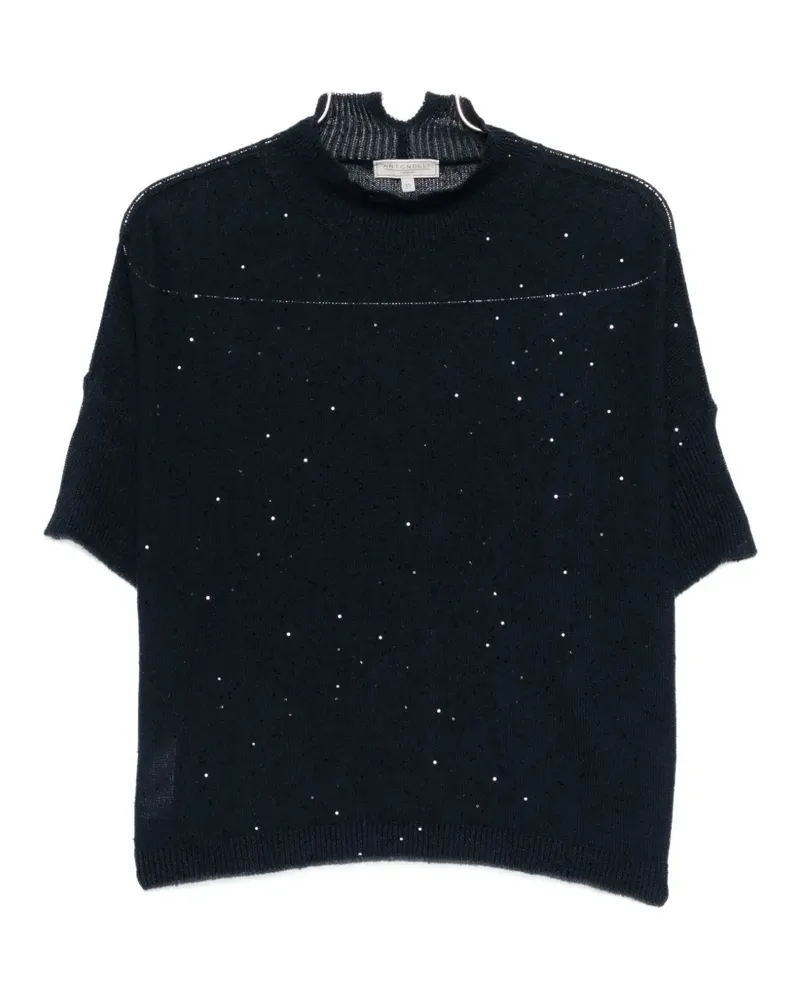 Antonelli Firenze Agatea embellished T-shirt - Blau Blau