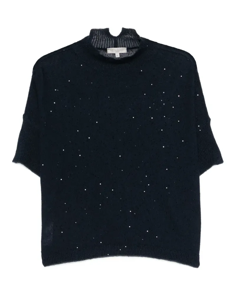 Antonelli Firenze Agatea embellished T-shirt - Blau Blau