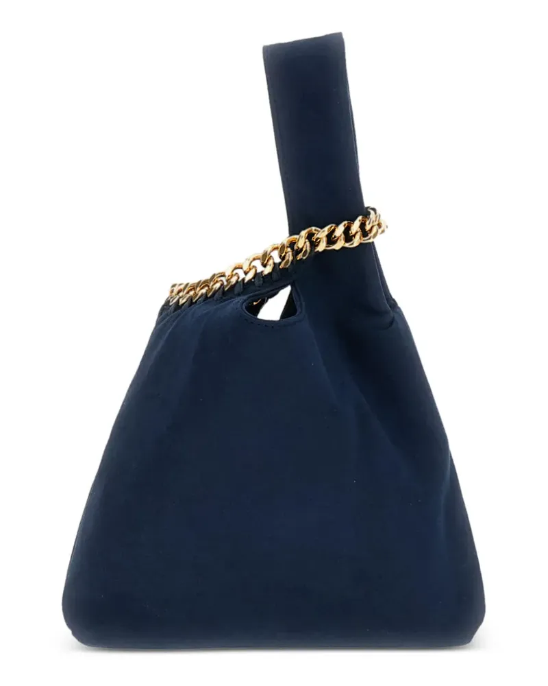 Stella McCartney diamond-cut chain clutch bag - Blau Blau