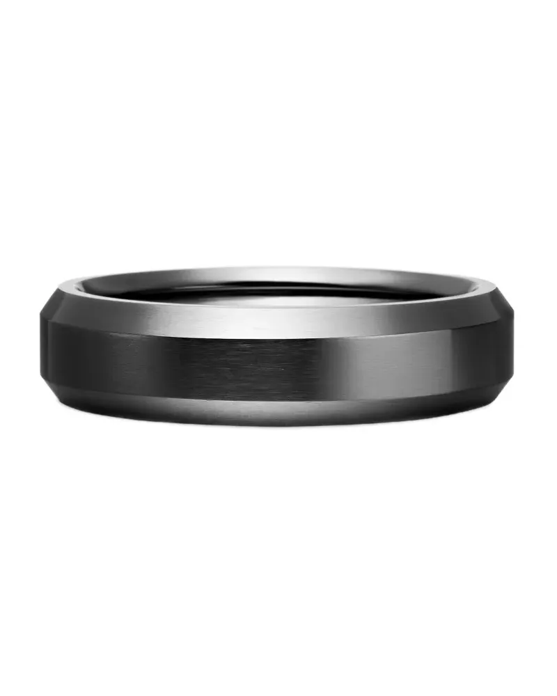 David Yurman Beveled Bandring 6mm - Schwarz Schwarz