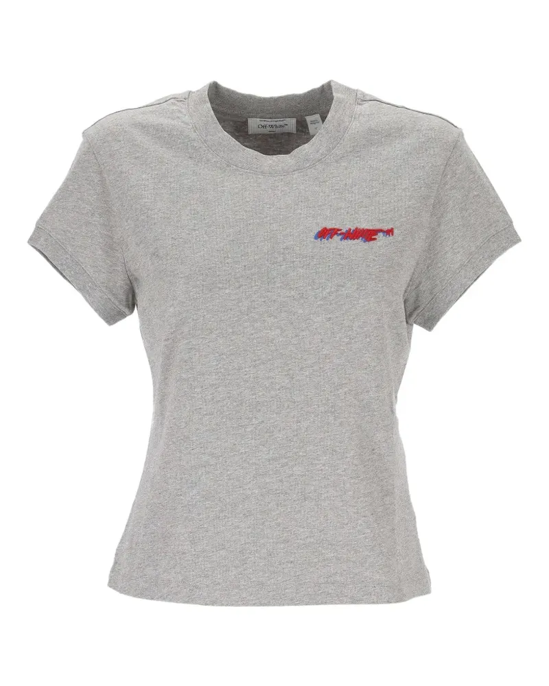 OFF-WHITE logo-print T-shirt - Grau Grau