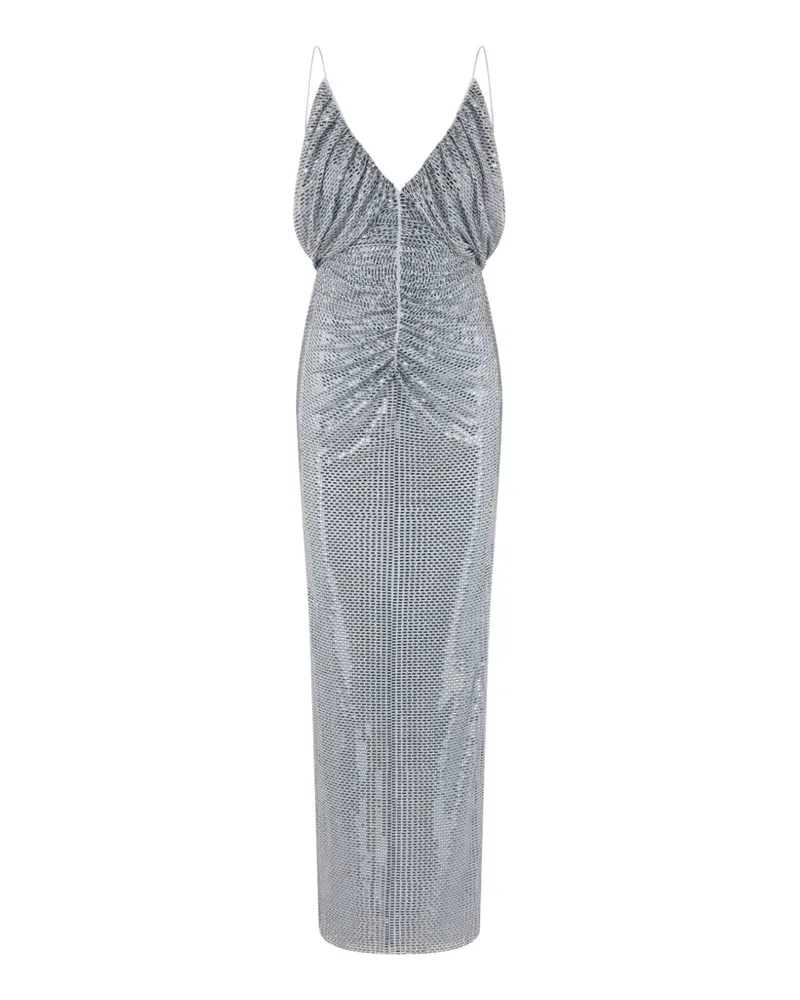 Self-Portrait V-neck embellished maxi dress - Blau Blau