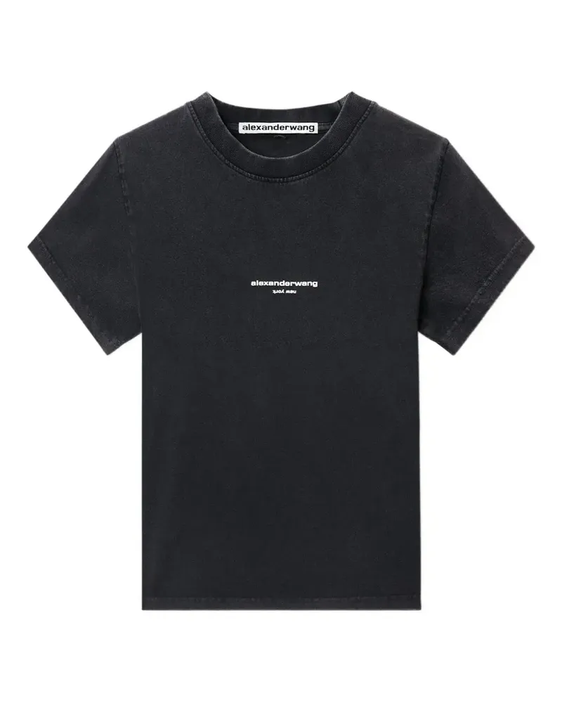 Alexander Wang T-Shirt mit Logo-Print - Schwarz Schwarz