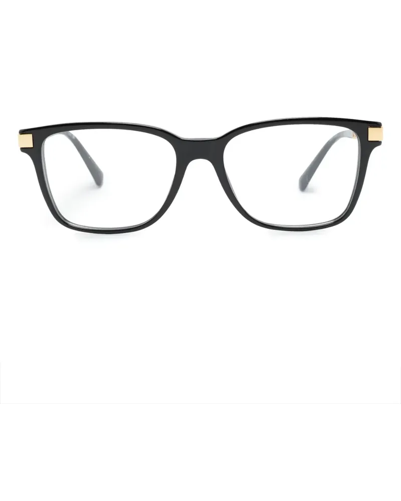 Versace Brille mit eckigem Gestell - Schwarz Schwarz