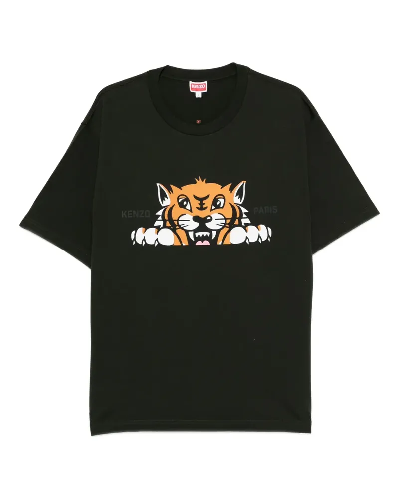 Kenzo T-Shirt mit Tiger-Grafik - Grün Grün