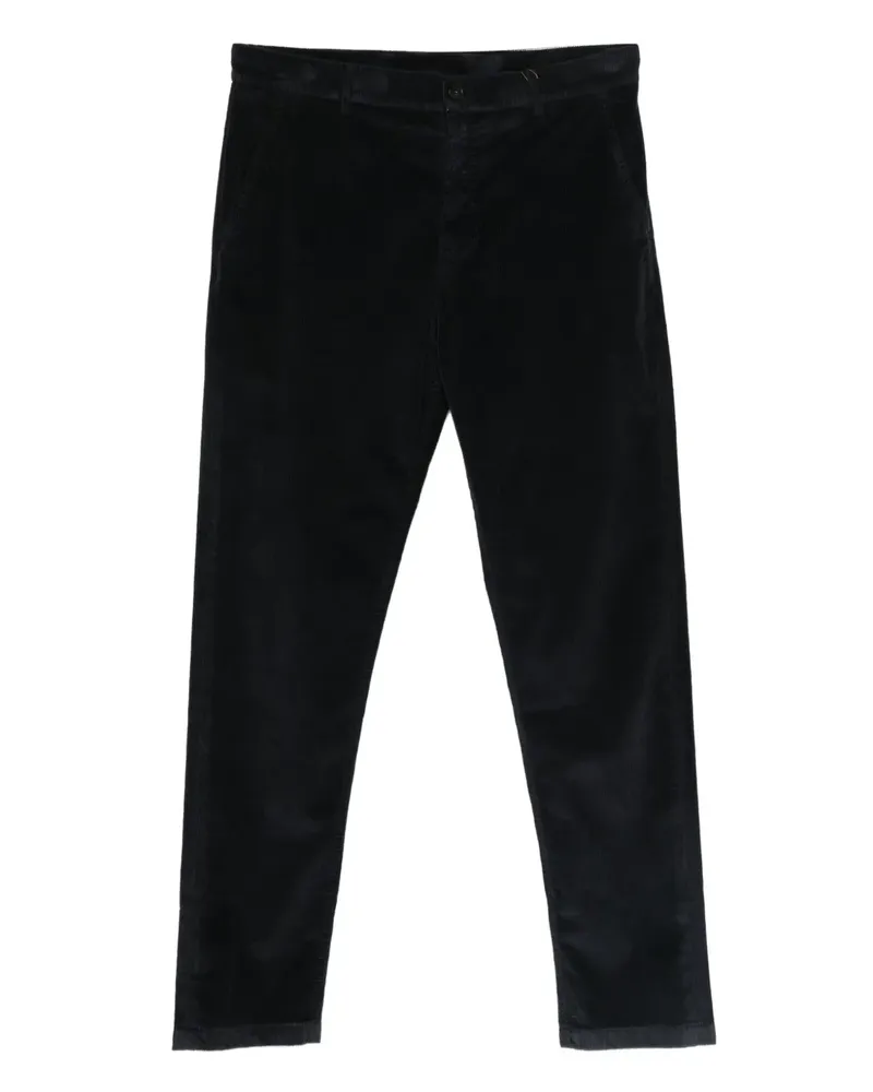 Canali Tapered-Hose aus Cord - Schwarz Schwarz