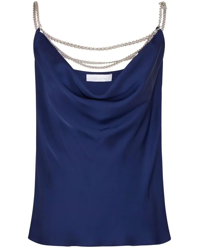Paco Rabanne Tanktop mit Kette - Blau Blau