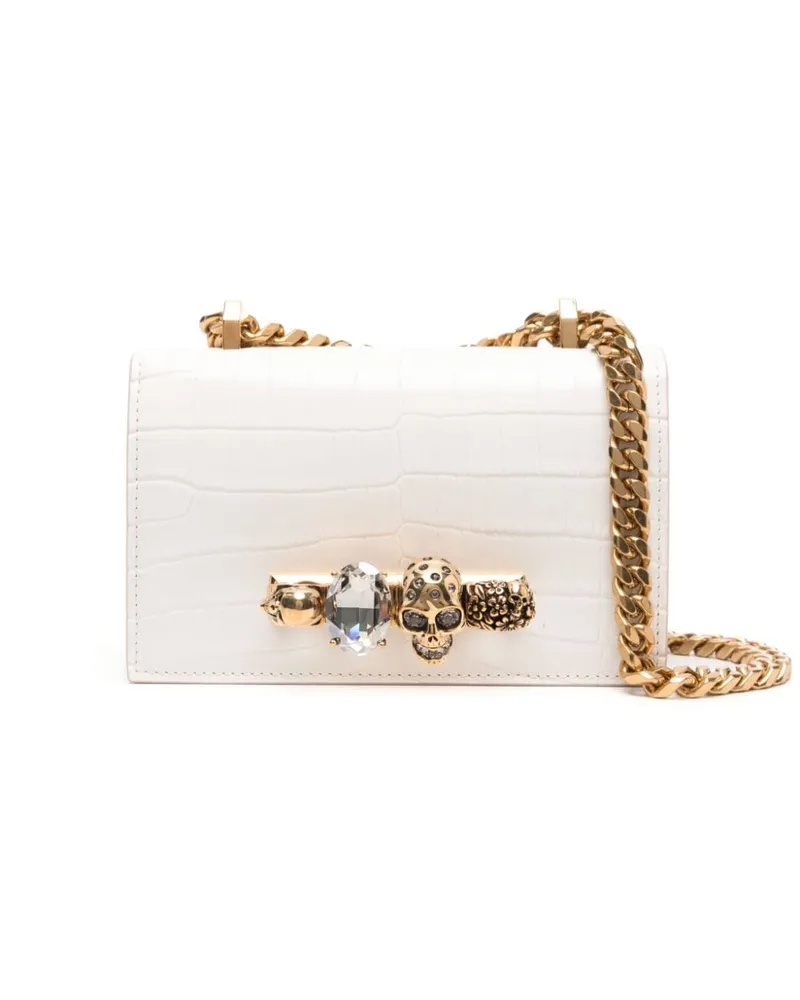 Alexander McQueen The Jewelled Umhängetasche - Weiß Weiß